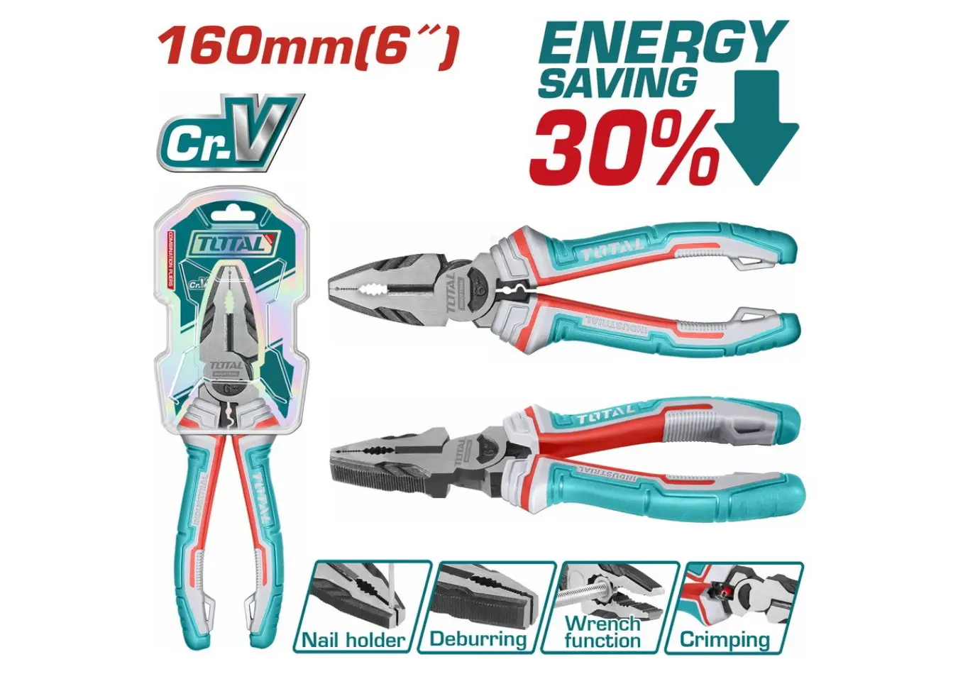 بانسة 160 مم 6 انش توفير عزم 30 % TOTAL - THT210606S