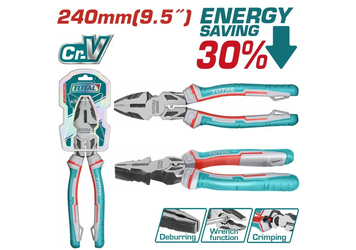 بانسة 240 مم 9.5 انش توفير عزم 30 % TOTAL (( صناعي )) - THT210906S