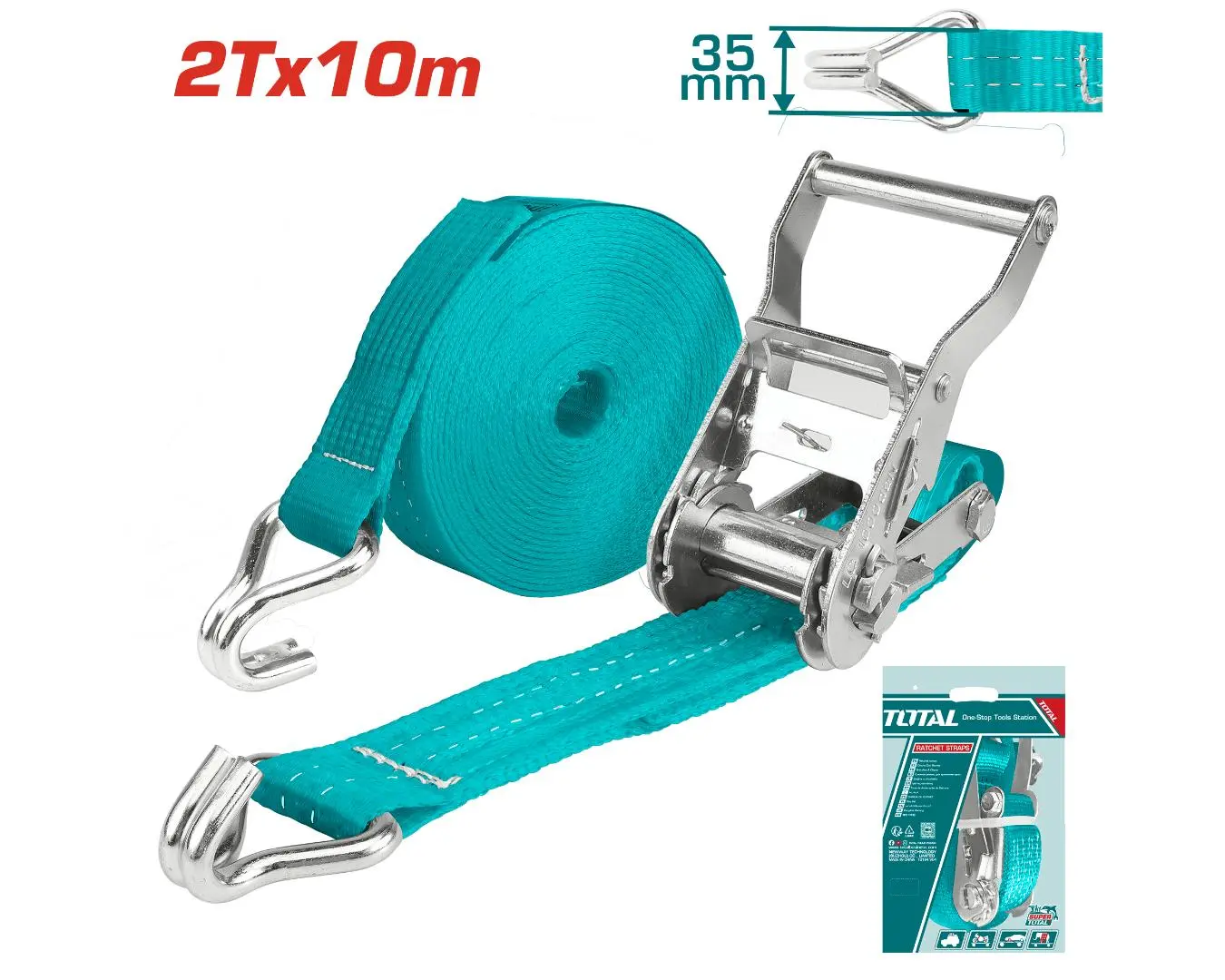 حبل شد حمل 2 طن طول 10 متر TOTAL - THTRS2101