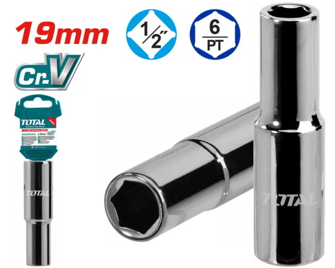 فنجان 1/2 انش 19 مم طويلة TOTAL - THTST12193L