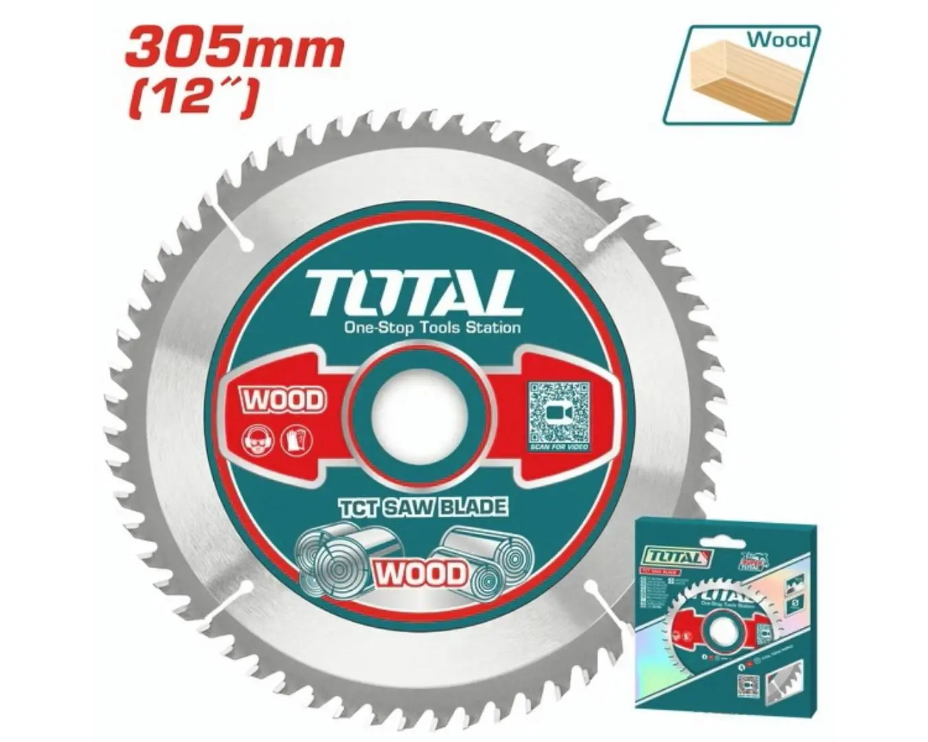 ديسك قص خشب 305 مم 12 انش 120 سن فتحة 30 مم TOTAL - TAC2319212