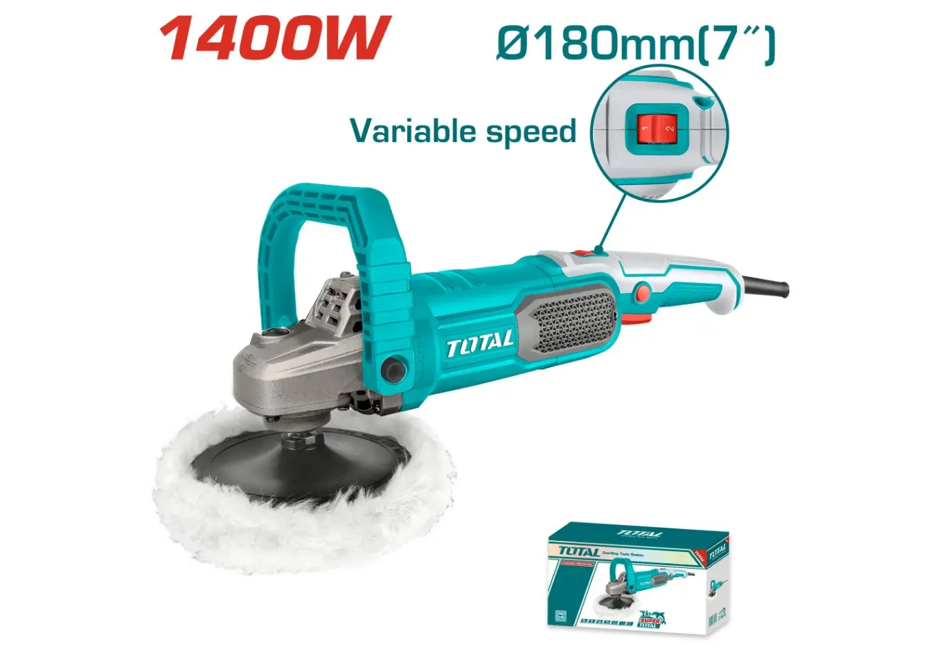 جلخ بوليش 7 انش 1400 واط صناعي TOTAL - TP11418018