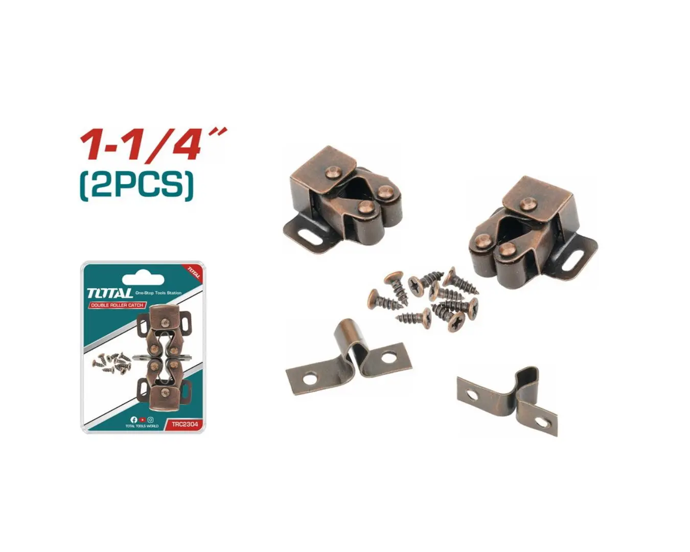 قفل ضفدعة 1/4 1 انش قطعتين مع براغي ماركة TOTAL - TRC2304
