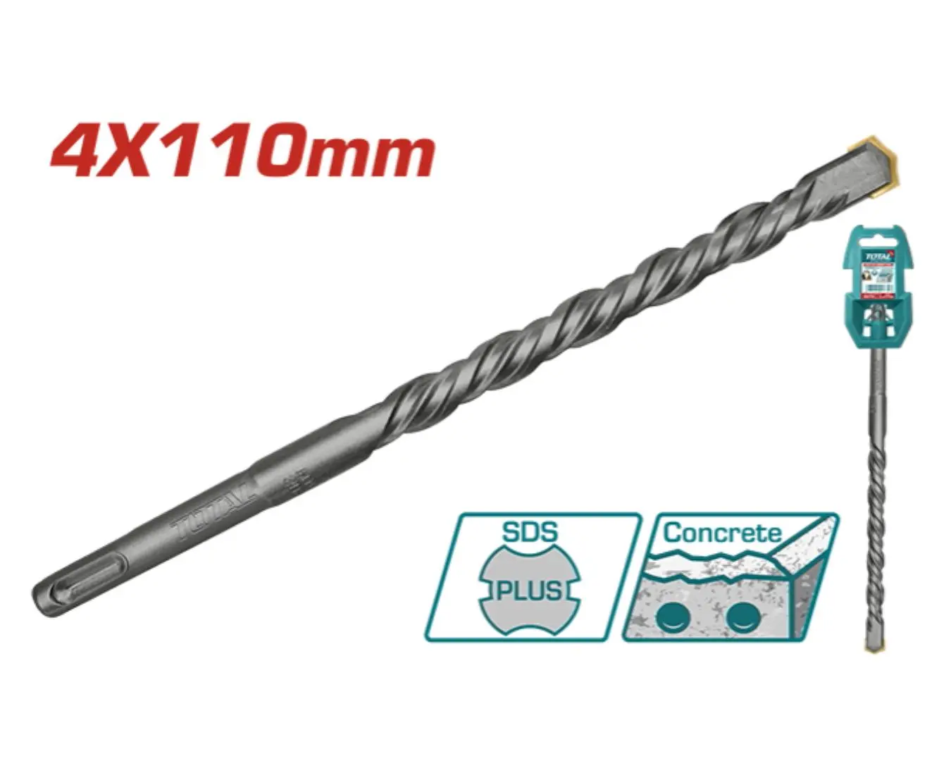 ريشة SDS PLUS - 4×110 ماركة TOTAL - TAC310401