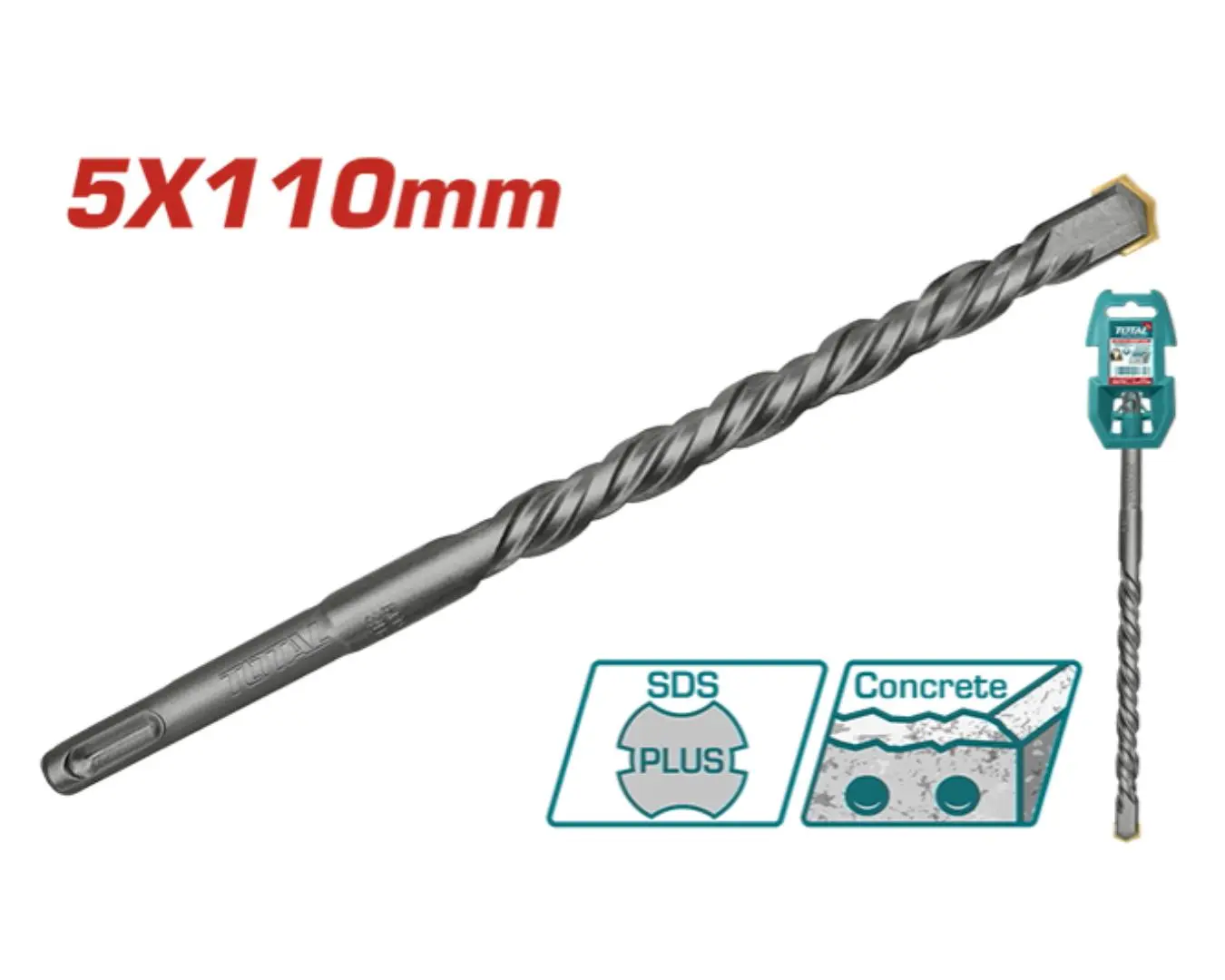 ريشة SDS PLUS -5×110 ماركة TOTAL - TAC310501