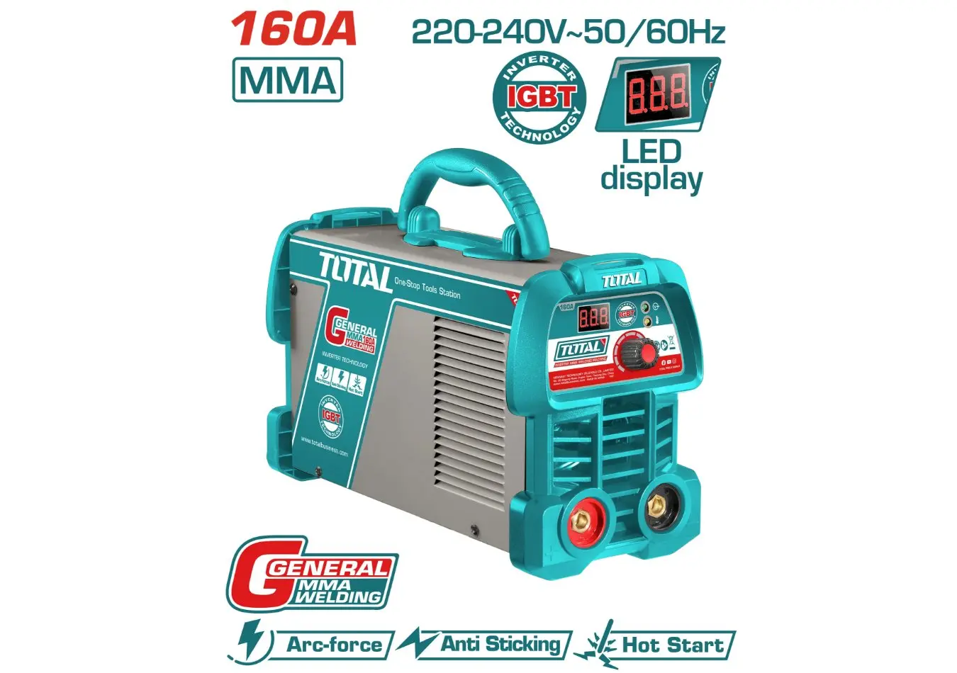 طرنس لحام 160 امبير شاشة LED سيخ لحام 4 -1.6 مم TOTAL - TW216059