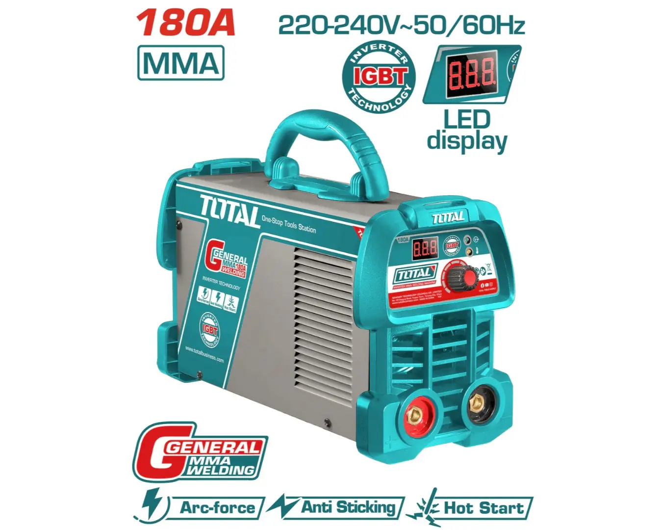 طرنس لحام 180 امبير حديث شاشة LED ماركة TOTAL - TW218059