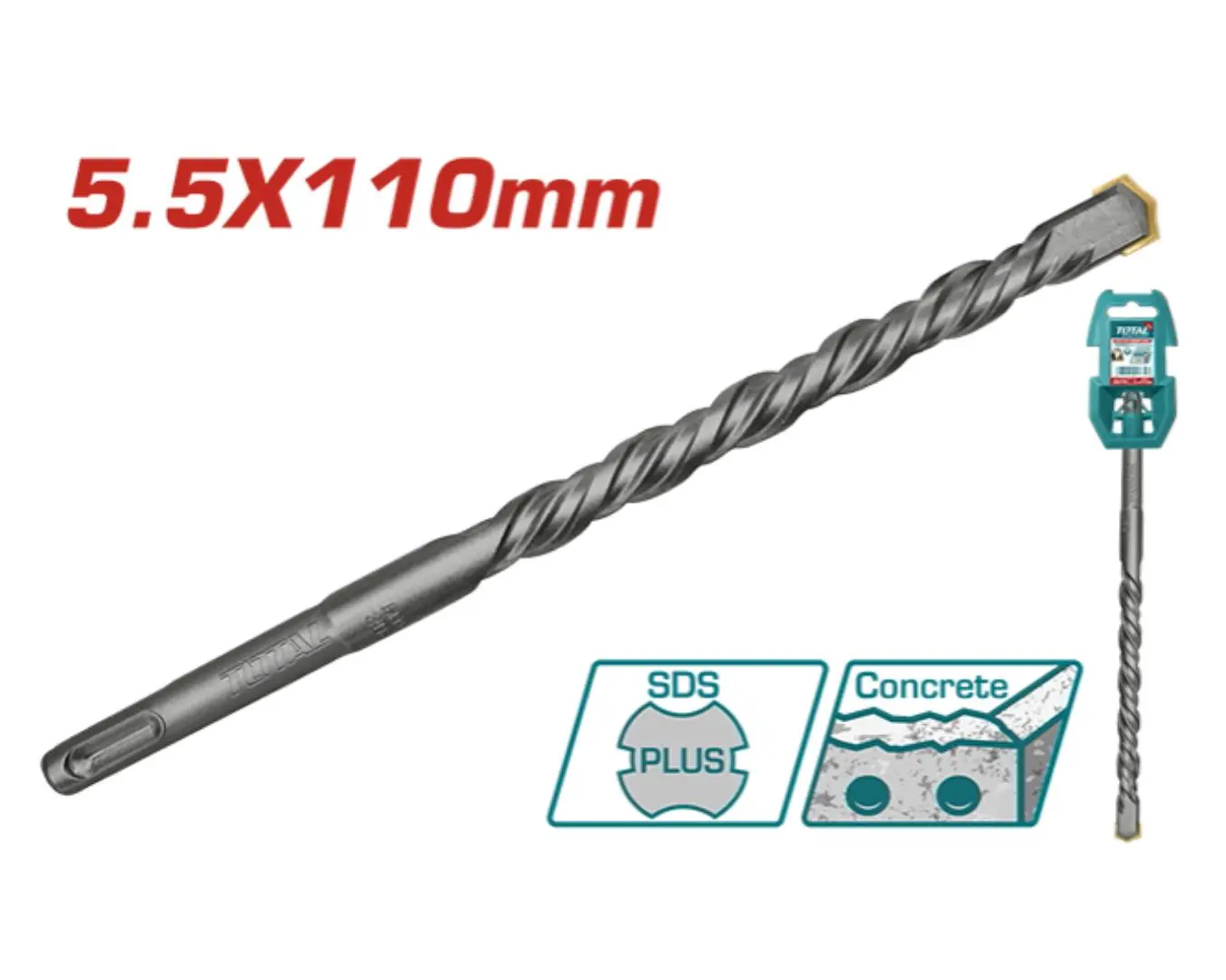 ريشة SDS PLUS 5.5 × 110 ماركة TOTAL - TAC310551