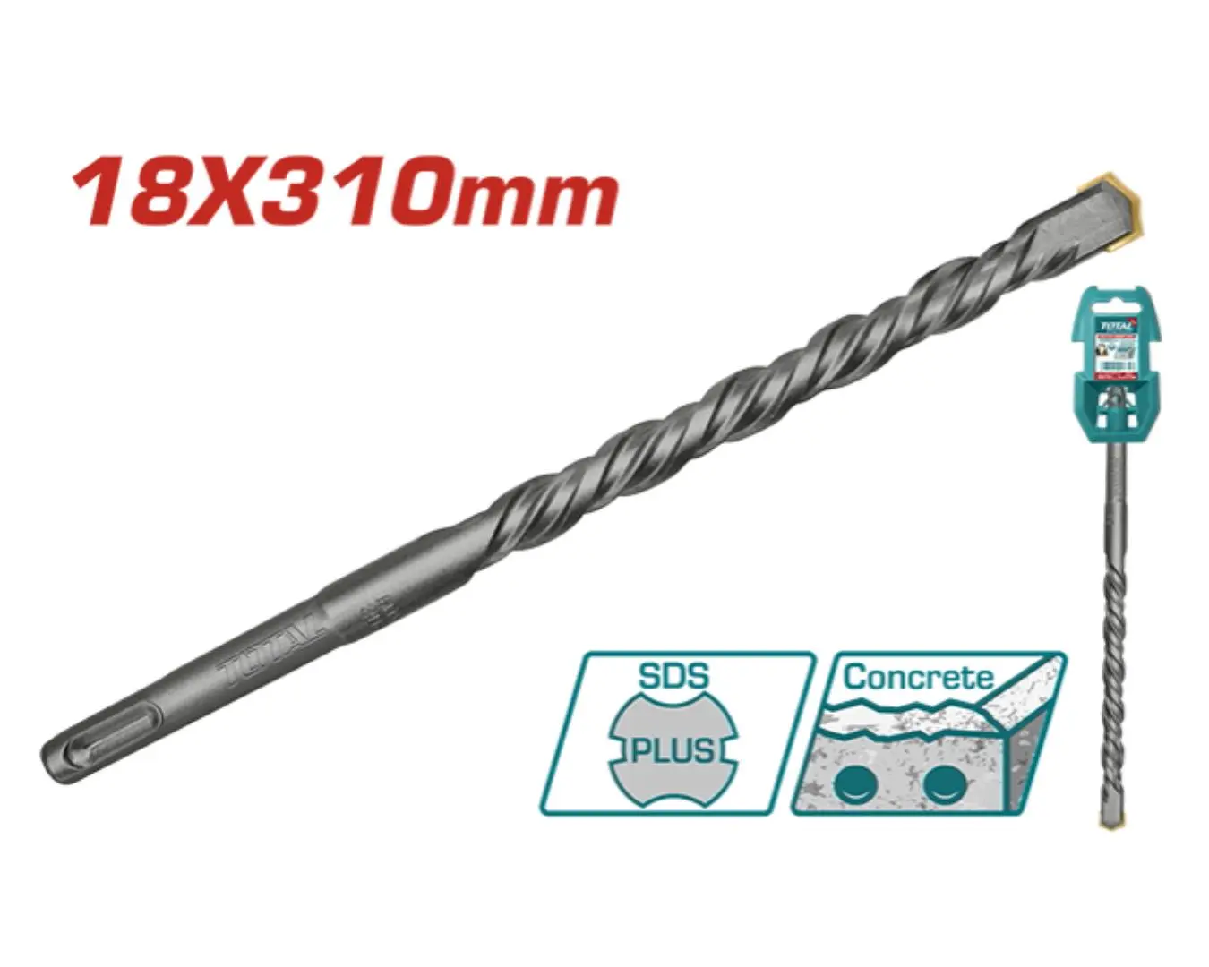 ريشة SDS PLUS -18X310 ماركة TOTAL - TAC311803