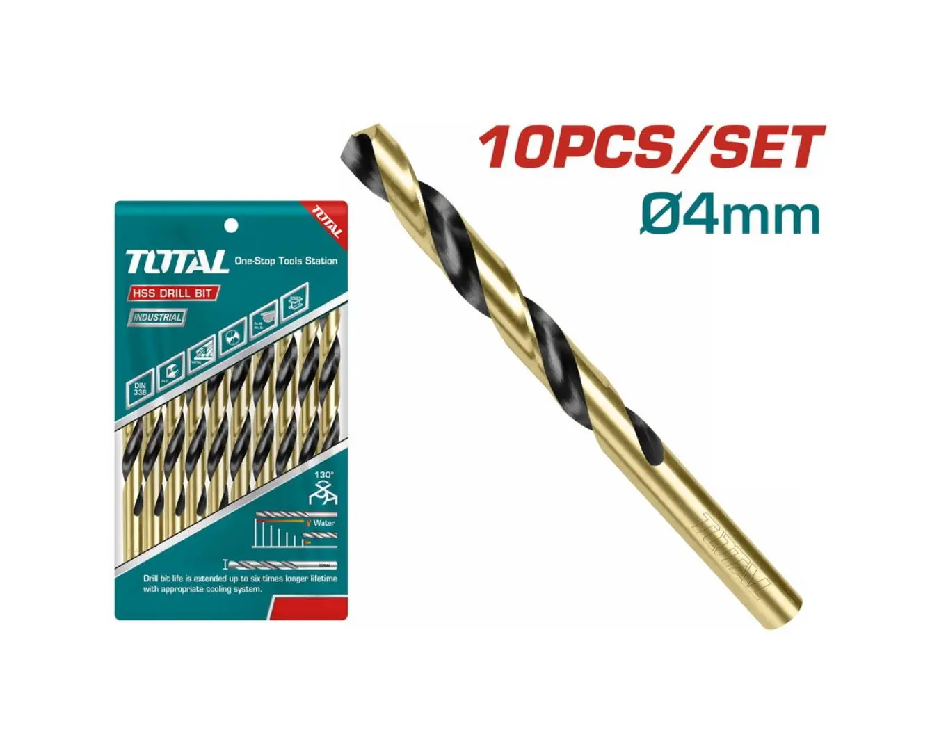 ريشة حديد 4 مم موديل HSS ماركة TOTAL - TAC100403