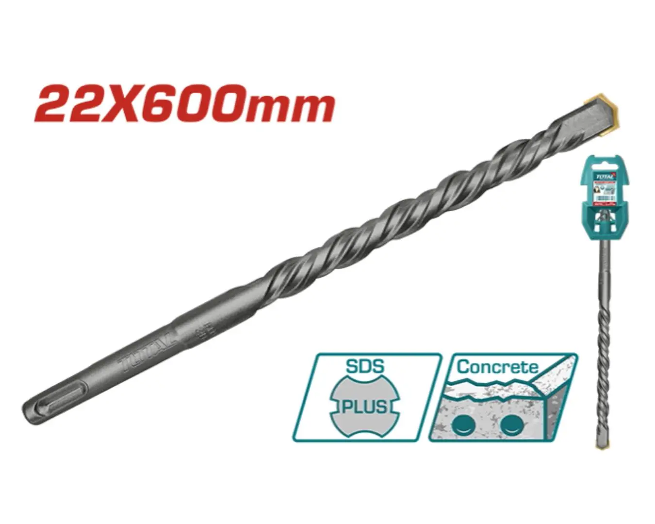 ريشة SDS PLUS -22X600 ماركة TOTAL - TAC312206