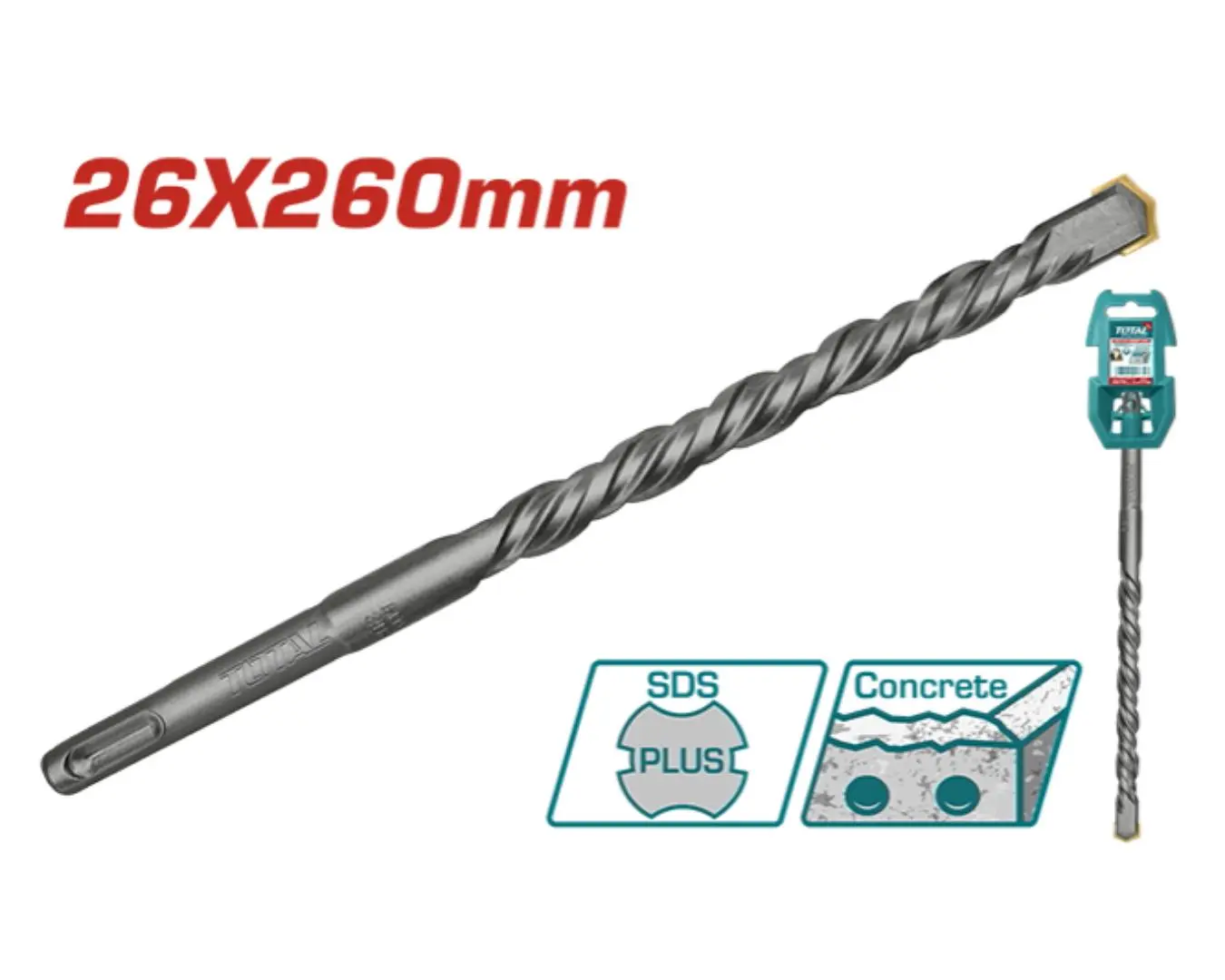 ريشة SDS PLUS -26X260 ماركة TOTAL - TAC312603
