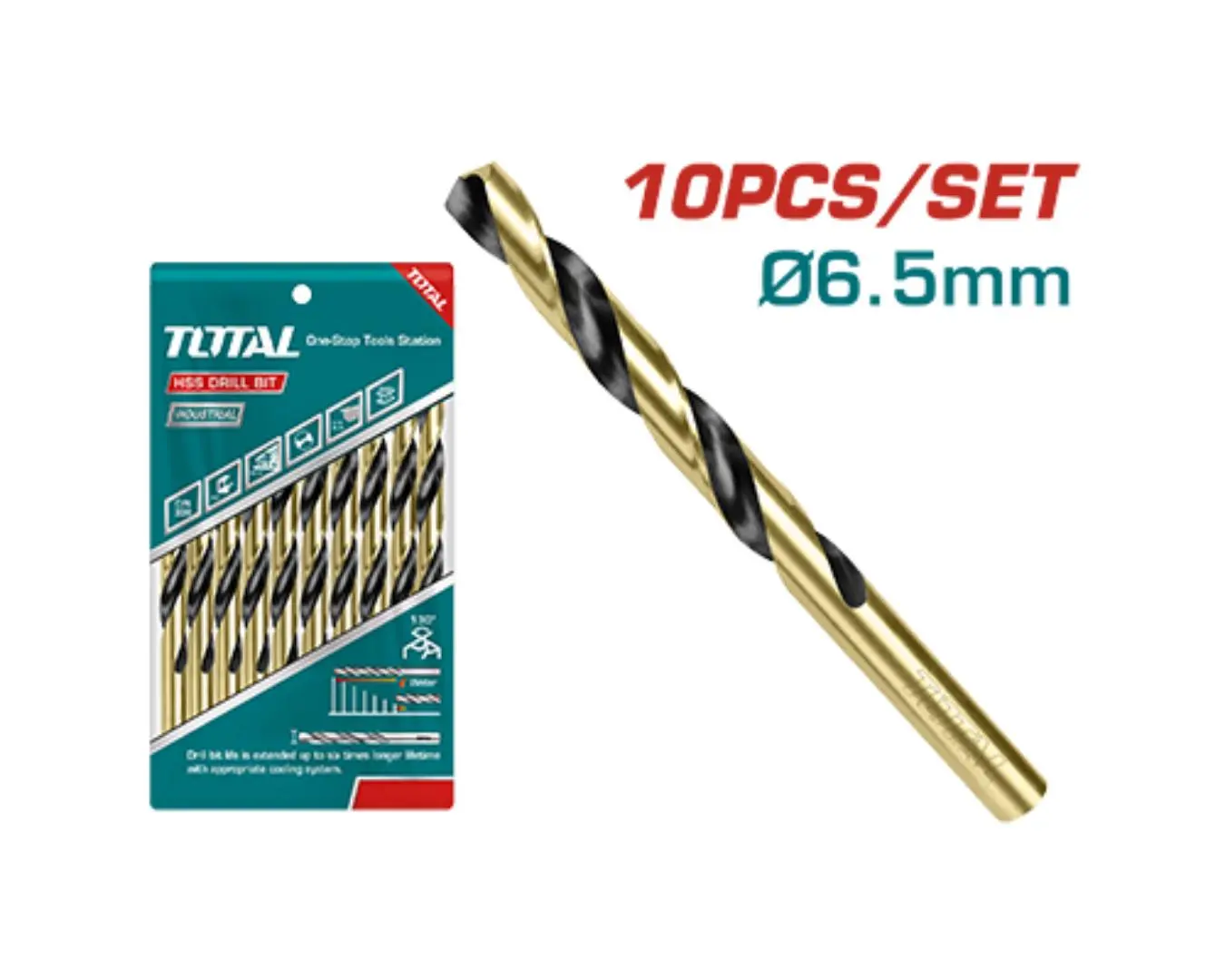 ريشة حديد 6.5 مم موديل HSS ماركة TOTAL - TAC100653
