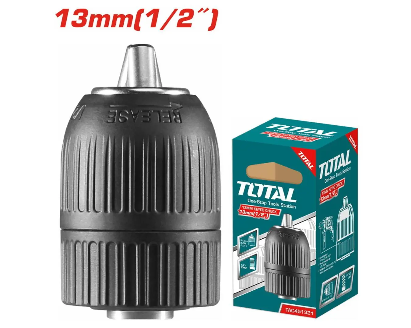 راس مثقب اتوماتيك1/2 ( كوان ) 2-13مم ماركة TOTAL - TAC451321