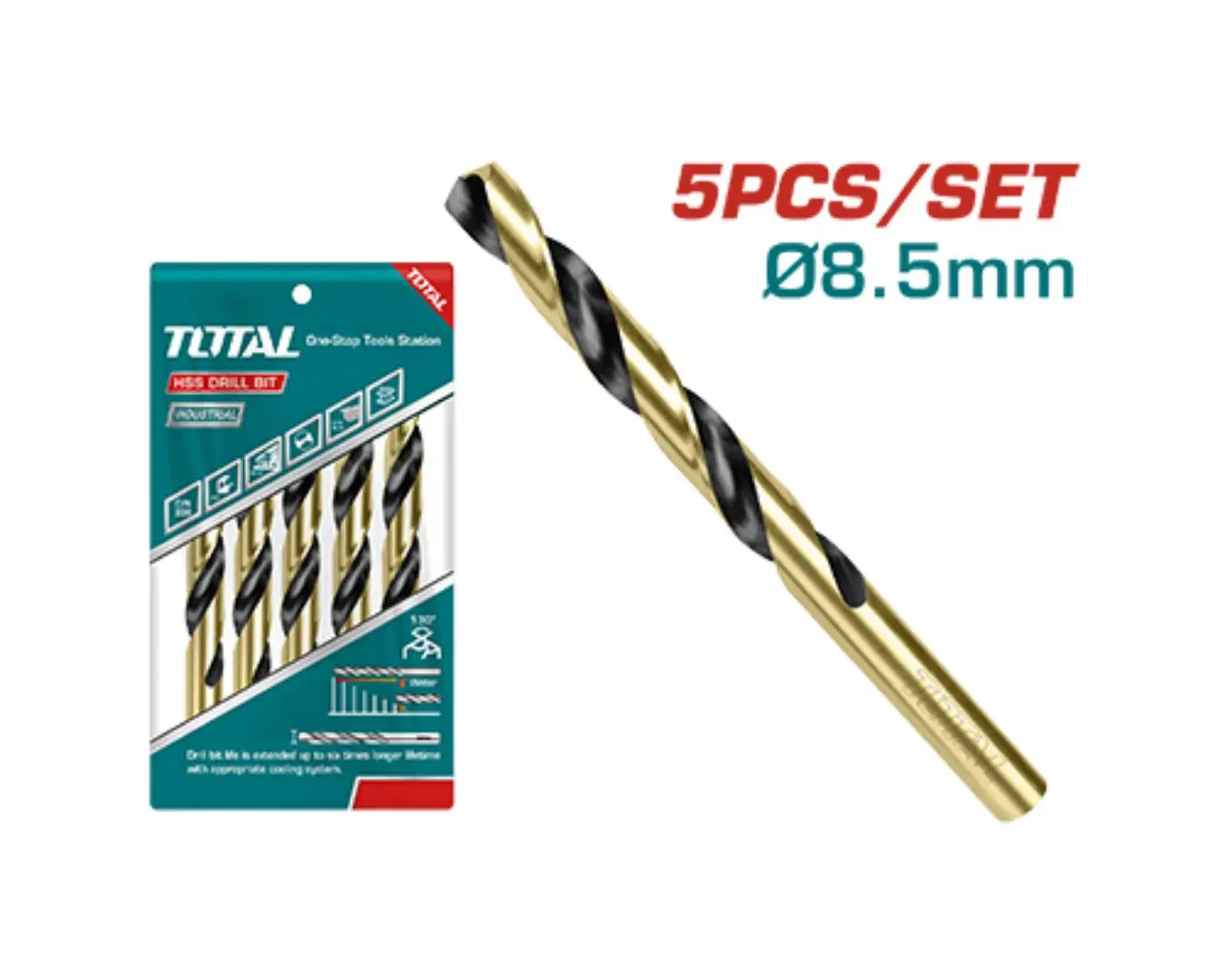 ريشه حديد 8.5 مم موديل HSS ماركة TOTAL - TAC100853