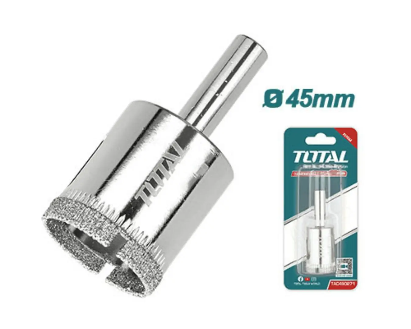 كاسة حفر زجاج +سيراميك +قرميد الماس 45 مم ماركة TOTAL - TAC490451