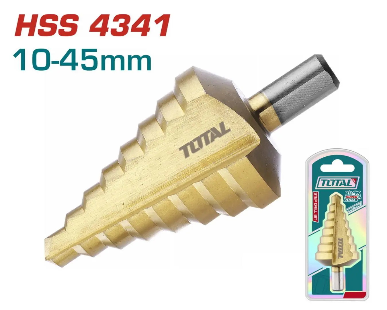 ريشة مخروطية 10-45 ملم حديث صناعي على كرت ماركة TOTAL - TAC75104501