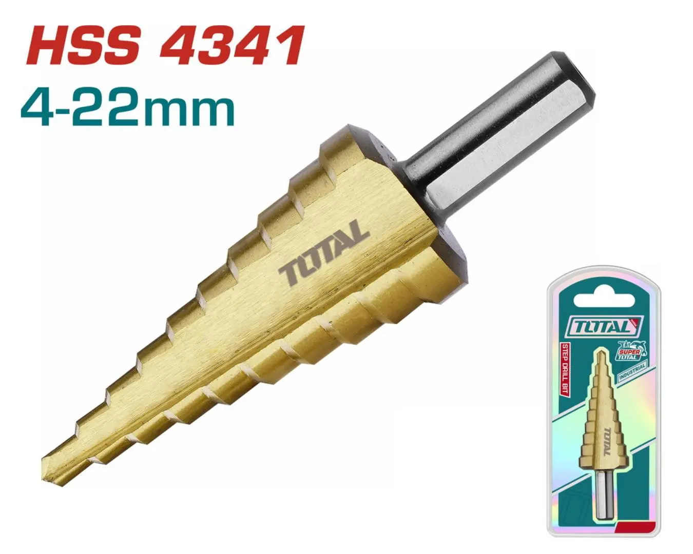 ريشة مخروطية 4-22 ملم حديث صناعي على كرت ماركة TOTAL - TAC7542201