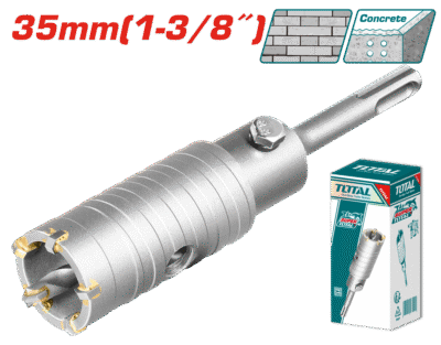 كاس حفر باطون قياس 35 مم TOTAL مع حامل sds - TAC430351