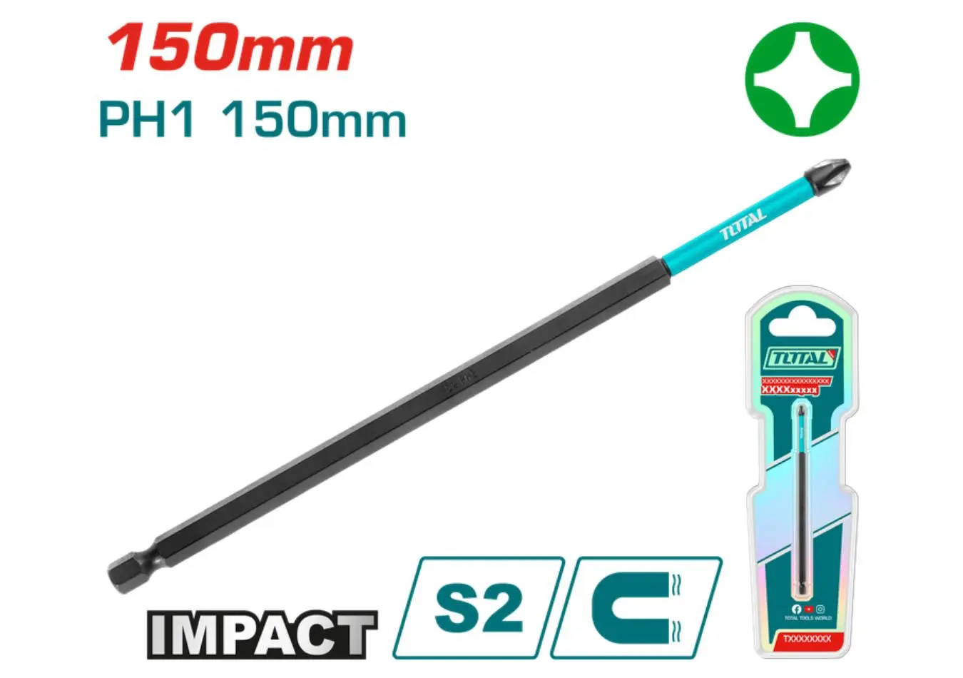 راس شد طرق مصالب PH1*150 ماركة TOTAL - TACIM71PH1150