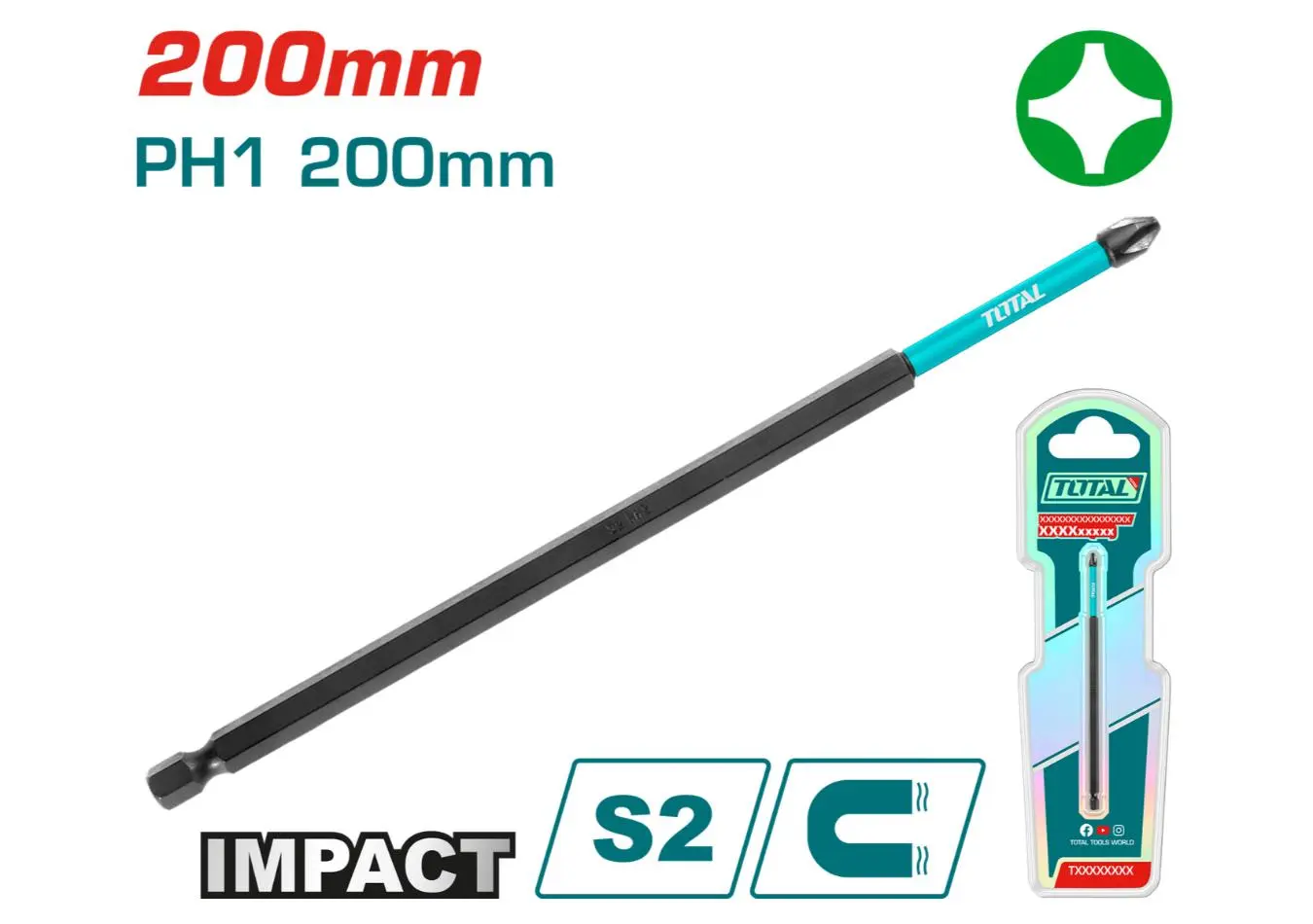 راس شد طرق مصالب PH1*200 مم ماركة TOTAL - TACIM71PH1200