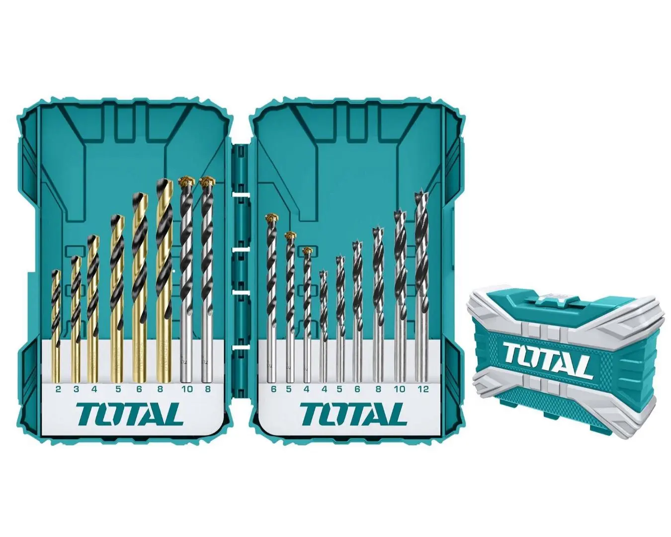 طقم ريش 16 قطعة حديد وباطون و خشب TOTAL - TACSDL11601