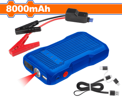 باور شاحن بطارية السيارة للطوارئ بطارية ليثيوم WADFOW 8000mAh - WLY1508