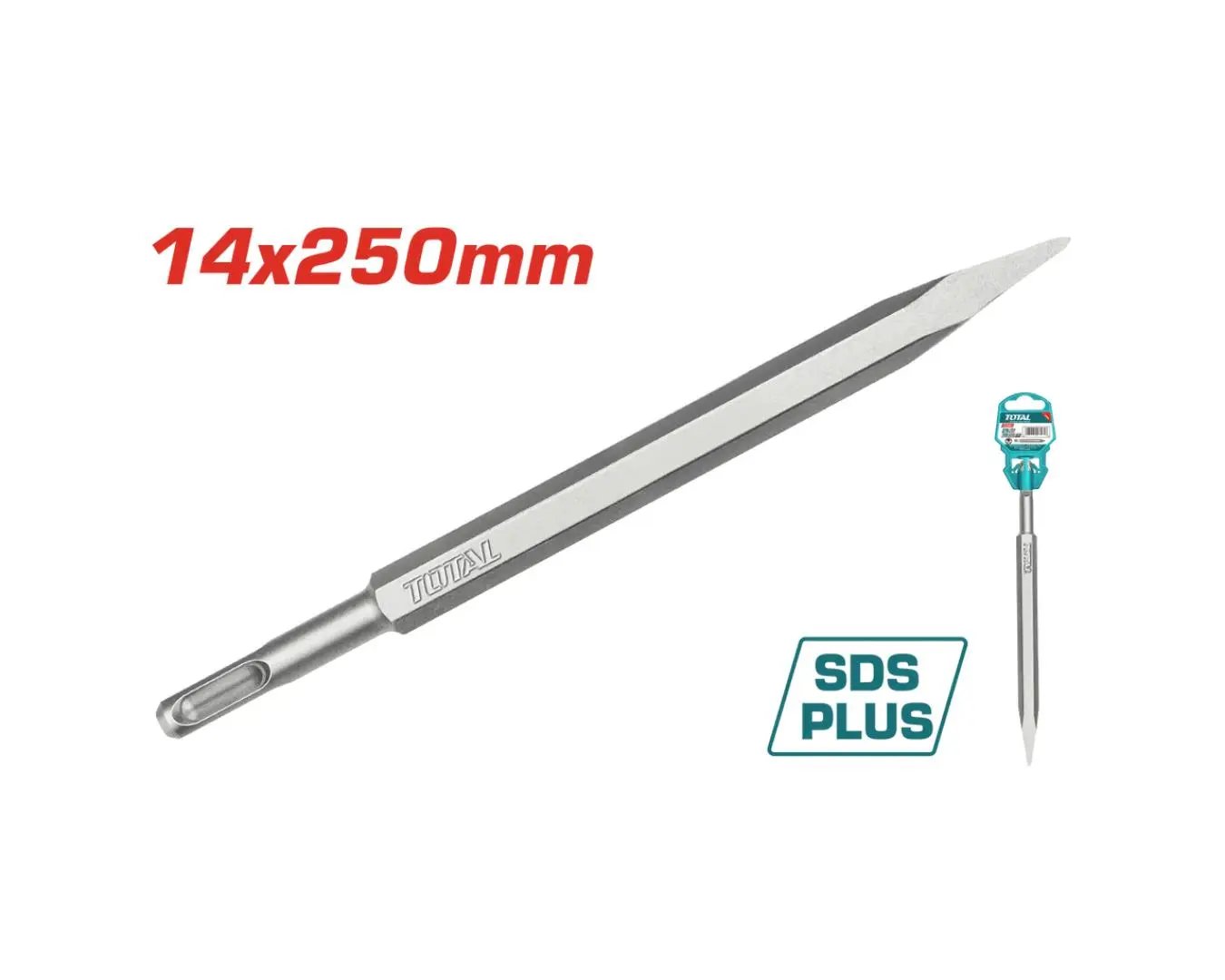 ازميل SDS - PLUS ( 14 × 0 × 250 ) شوكة (( صناعي )) TOTAL - TAC1511141