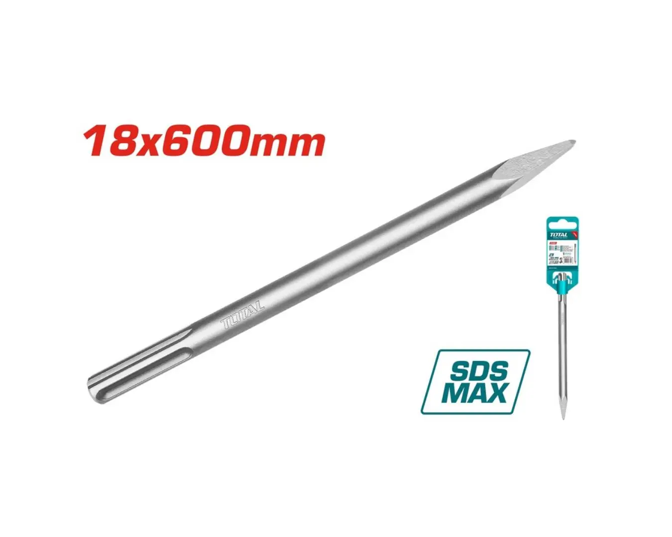ازميل SDS - MAX ( 18 × 0 × 600 ) شوكة (( صناعي )) TOTAL - TAC1521183