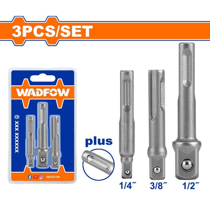 حامل ريشة راس SDS-PLUS طقم 3 قطع ماركة WADFOW - WSV4K02
